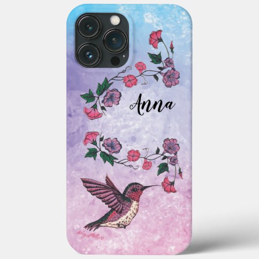 Étui pour iPhone à motif colibri (Verso)