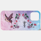 Étui pour iPhone à motif colibri (Verso (horizontal))