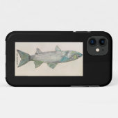 Étui pour iPhone à motif de poisson (Dos (Horizontal))