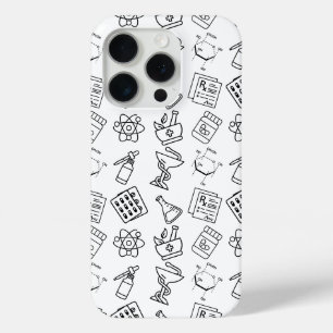 Étui pour iPhone à motif d'icône de pharmacie prof