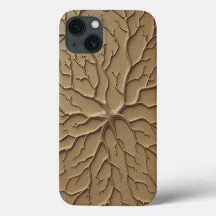 Étui pour iPhone à motif gaufré en kaki biologique