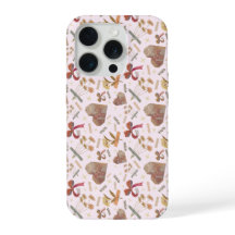 Étui pour iPhone à motifs floraux vintage et cœurs