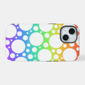 Étui pour iPhone à pois arc-en-ciel (Verso Horizontal)