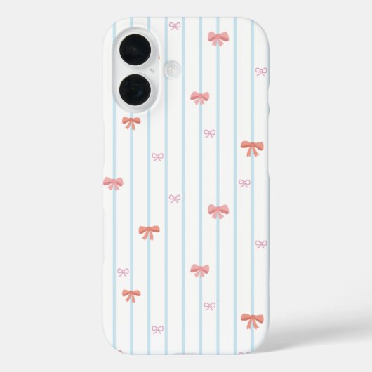 Étui pour iPhone à rayures et ruban doux (Verso)