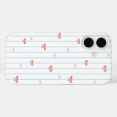 Étui pour iPhone à rayures et ruban doux (Verso (horizontal))