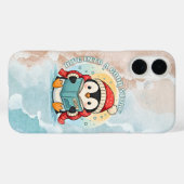 Étui pour iPhone au pingouin lisant avec fantaisie (Verso (horizontal))