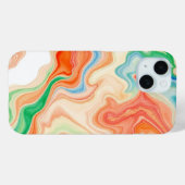 Étui pour iPhone avec art de ligne géométrique (Verso (horizontal))