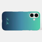 Étui pour iPhone avec initiales personnalisées dég (Verso (horizontal))