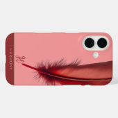 Étui pour iPhone Case-Mate personnalisé avec plume (Verso (horizontal))