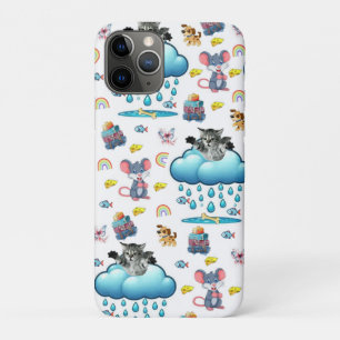 Étui pour iPhone Chien Souris Poisson Arc-en-ciel