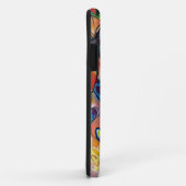 Étui pour iPhone - Cœurs multicolores (Dos/Droite)