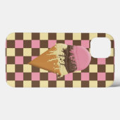 Étui pour iPhone cône de glace napolitaine (Verso (horizontal))