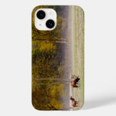Étui pour iPhone Couple de Wapitis en Pâture (Verso)