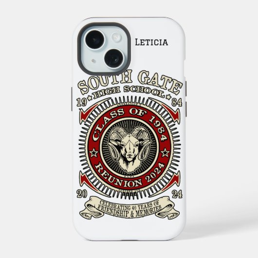 Étui pour iPhone des Rams de la South Gate High Sc (Verso)