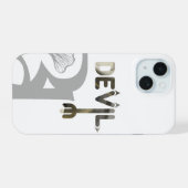 Étui pour iPhone DEVIL Tendance Abstrait Noir Blan (Verso Horizontal)