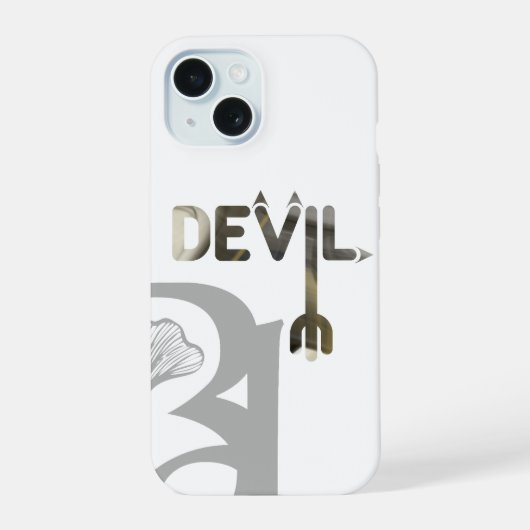 Étui pour iPhone DEVIL Tendance Abstrait Noir Blan (Verso)