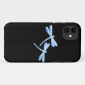Étui pour iPhone Dragonfly - Lueur Bleu Glace (Dos (Horizontal))