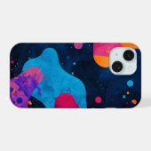 étui pour iphone _ Éclaboussure néon abstraite (Verso Horizontal)