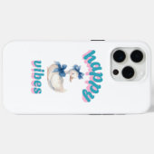 Étui pour iPhone Happy Vibes Duck (Verso (horizontal))