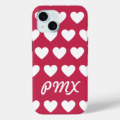 Étui pour iPhone / iPad à cœurs monogrammes (Verso)