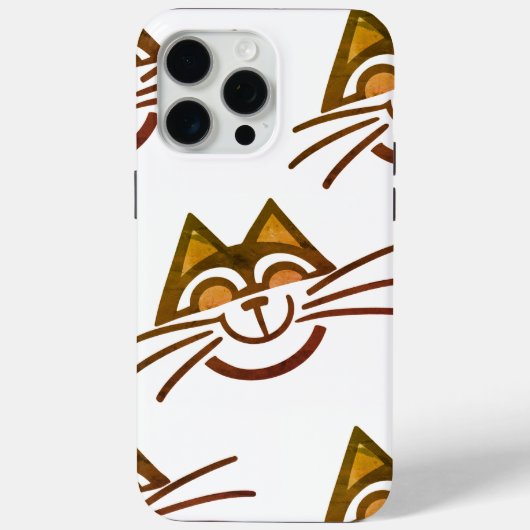 Étui pour iPhone / iPad à design de chat minimal (Verso)