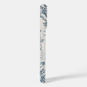Étui pour iPhone / iPad à l'esthétique Flora Bleue (Verso / Droite)