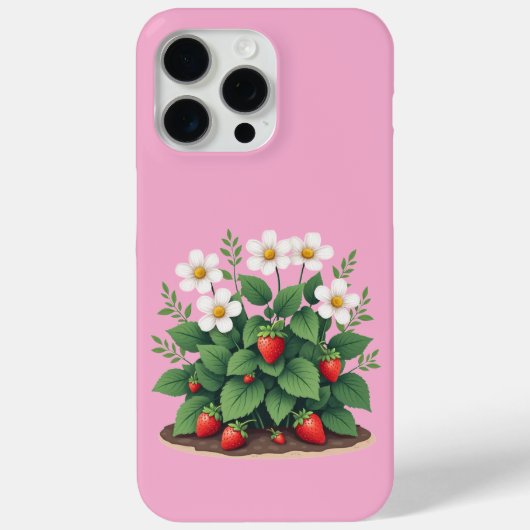 Étui pour iPhone/iPad à motif de fraisier moderne (Verso)