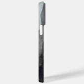 Étui pour iPhone / iPad Art Abstrait Gris Vagues (Verso / Droite)