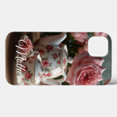 Étui pour iPhone / iPad au motif de thé à la rose (Verso (horizontal))