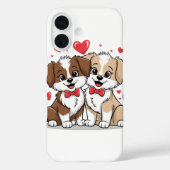 Étui pour iPhone / iPad avec chiots de dessin anim (Verso)