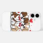 Étui pour iPhone / iPad avec chiots de dessin anim (Verso (horizontal))