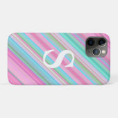 Étui pour iPhone / iPad avec monogramme et rayures (Dos (Horizontal))