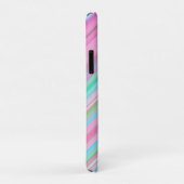 Étui pour iPhone / iPad avec monogramme et rayures (Dos/Droite)