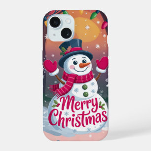 Étui pour iPhone / iPad Bonhomme de neige Joyeux N