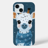 Étui pour iPhone / iPad Charme Girafe Hiver (Verso)