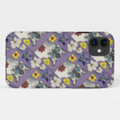 Étui pour iPhone / iPad Chat et Fleurs (Dos (Horizontal))