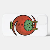 Étui pour iPhone / iPad Cute Green Cat Orange Circ (Verso (horizontal))