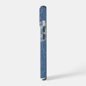 Étui pour iPhone / iPad en jean avec dentelle mono (Côté gauche)