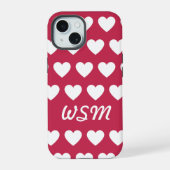 Étui pour iPhone / iPad Monogram Hearts (Verso)