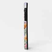Étui pour iPhone / iPad Papillon Orange Bleu Flora (Dos/Gauche)