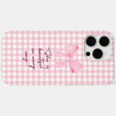 Étui pour iPhone / iPad rose et blanc avec nœud ro (Verso (horizontal))