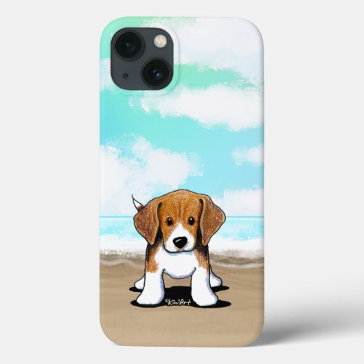 Étui pour iPhone KiniArt Beach Beagle (Verso)