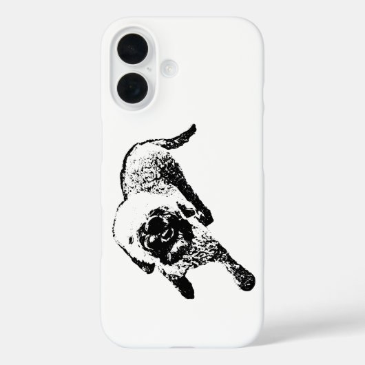 Étui pour iPhone Lagotto – Silhouette encre de chi (Verso)