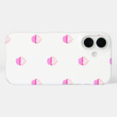 Étui pour iPhone mignon avec cupcake rose (Verso (horizontal))