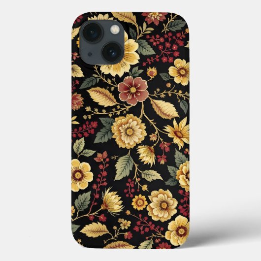 étui pour iPhone motif fleurs (Verso)