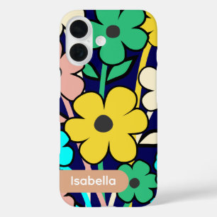 Étui pour iPhone motif floral coloré esthétique