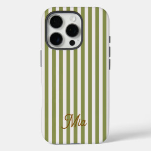 Étui pour iPhone personnalisé rayé nom personnalis
