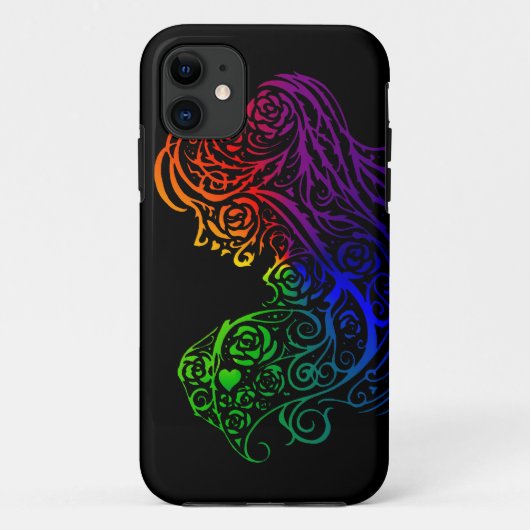 Étui pour iPhone Rainbow Lady (Dos)
