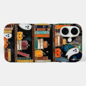 Étui pour iPhone Spooky Cozy Design de bibliothèqu (Verso (horizontal))