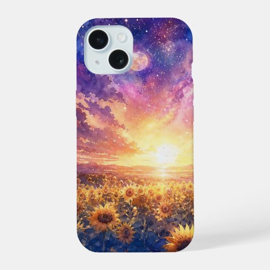 Étui pour iPhone Sunflower Sunset Fantasy (Verso)